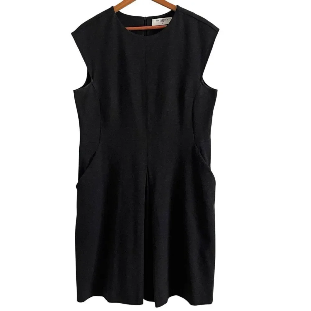 MM LaFleur Black Knit Midi Shift Dress